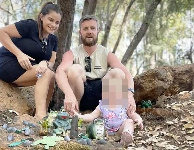 The pair made the long journey to Perth to see family (pictured) and meet their 20-month-old granddaughter for the first time. The Irish couple timed their trip to help their son and his  heavily pregnant wife who are preparing for their second child