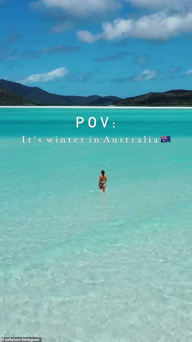 澳大利亚旅游博主莎拉在 Instagram 上分享了她在昆士兰圣灵群岛度过的一段视频，这促使寒冷的南部各州的澳大利亚人表达了他们的嫉妒。