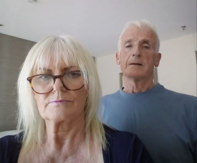 Anne (left) and Audie (right) Ryan-Murphy were stopped by border force officials after their 19-hour flight from Ireland. Officials said the unvaccinated pair travelled without an exemption and are being held for deportation