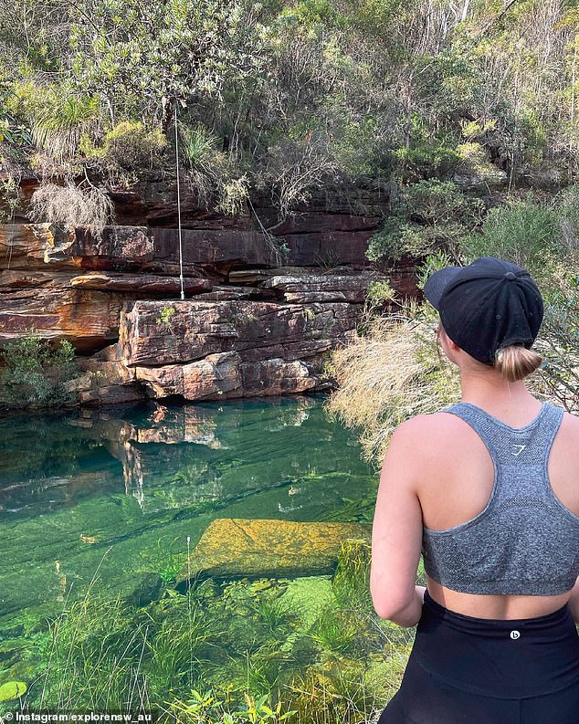 The adventurer said he found a relatively untouched trail in the middle of Royal National Park which boarders the Sydney's southern suburbs, just an hour out of the CBD