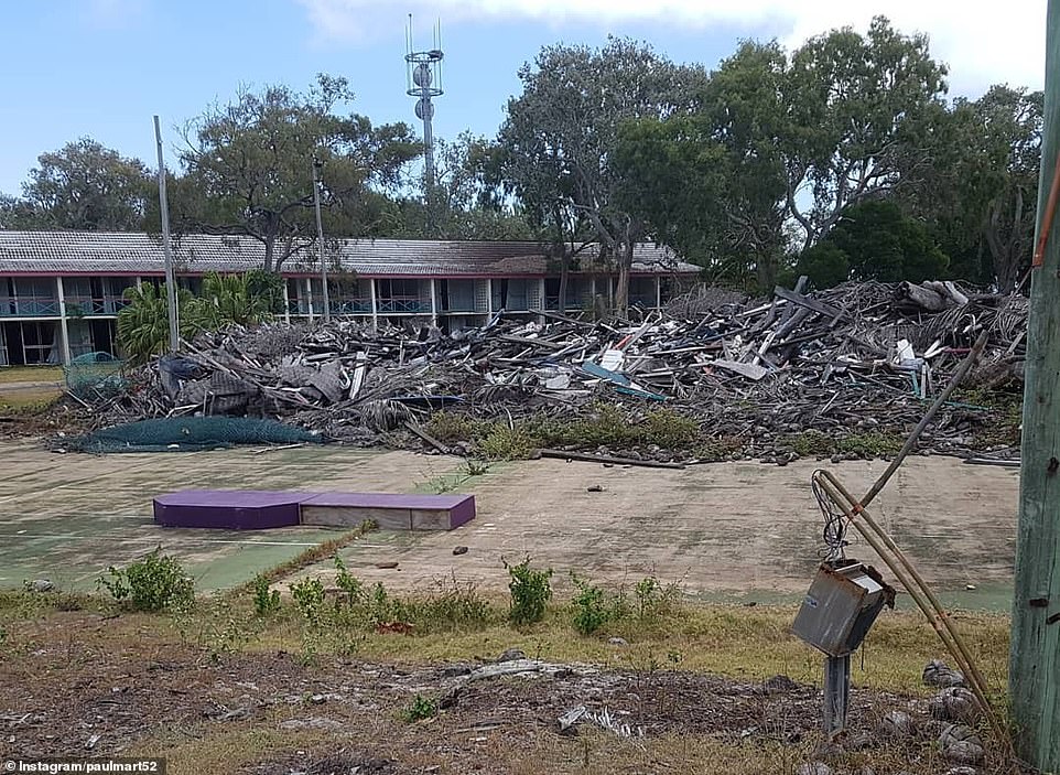 Debris litters what was once a prime tourist dream trip destination on Great Keppel Island